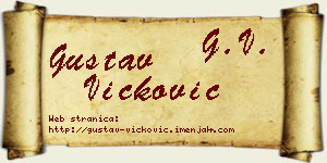 Gustav Vicković vizit kartica